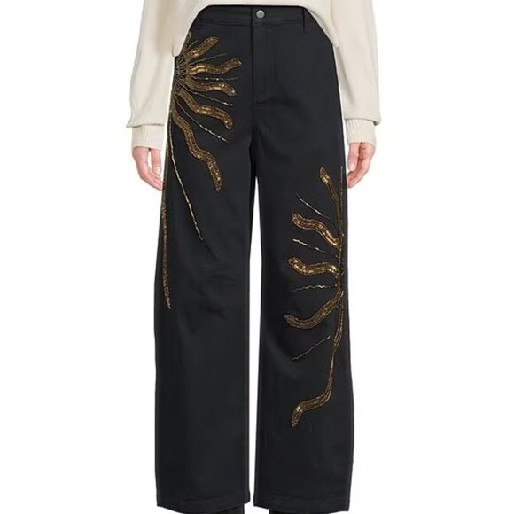 Chelsea & Violet Livia Black Barrel Leg Denim Jeans US 2